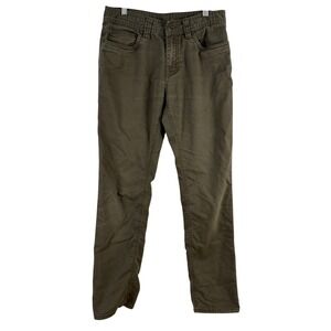 Prana Slim Fit Men Olive Green Casual Chinos Pants Size‎ 30W x 32L